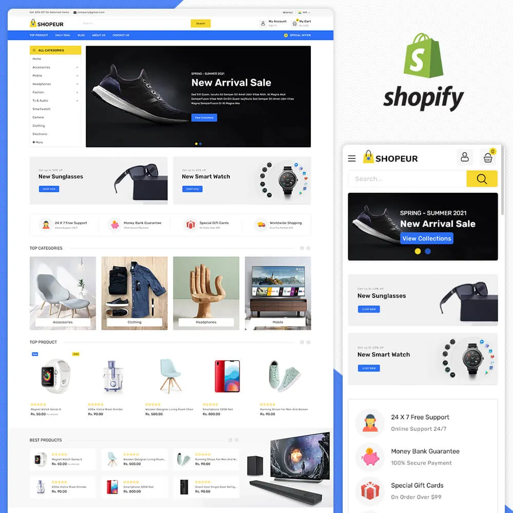 shopify ecommerce website, build shopify online store