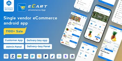 Ecommerce app or online shopping app like Amazon and flipkart with delivery boy app and Admin Panel